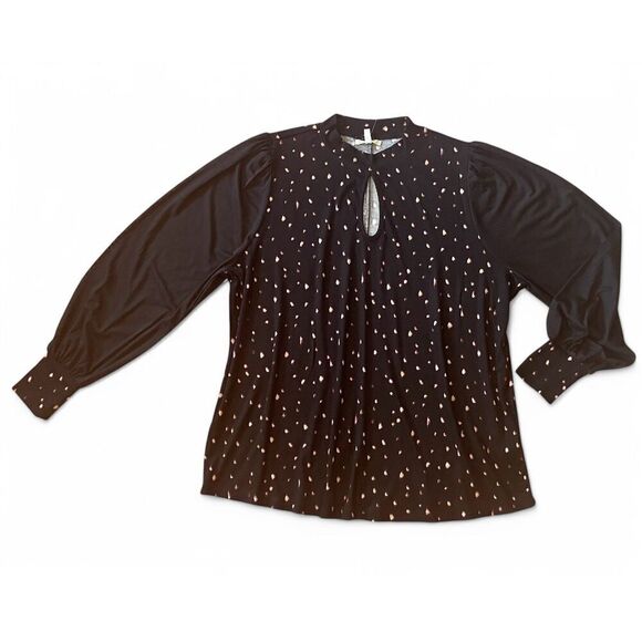 Maurice's Women’s US 1X Key Front Mesh Long Sleeve Blouse New W Tag - Picture 2 of 9